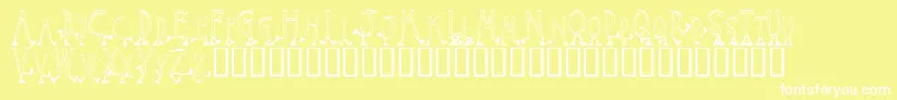 WalkingAround Font – White Fonts on Yellow Background