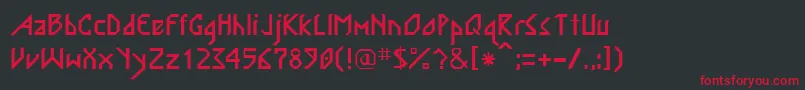 NormanRegular Font – Red Fonts on Black Background