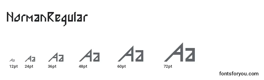 NormanRegular Font Sizes