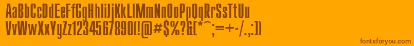 Compactl Font – Brown Fonts on Orange Background