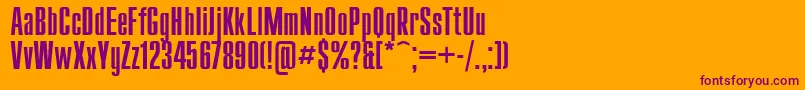 Шрифт Compactl – фиолетовые шрифты на оранжевом фоне