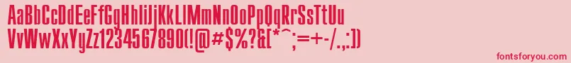 Compactl Font – Red Fonts on Pink Background