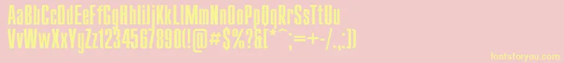 Compactl Font – Yellow Fonts on Pink Background
