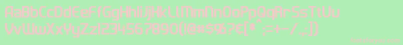 ImakiCondensed Font – Pink Fonts on Green Background