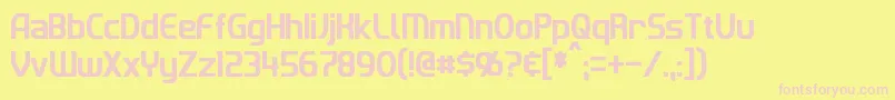 ImakiCondensed Font – Pink Fonts on Yellow Background