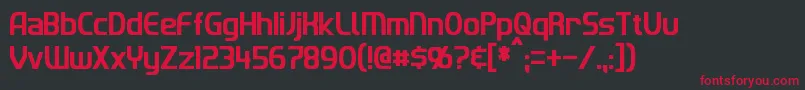 ImakiCondensed Font – Red Fonts on Black Background