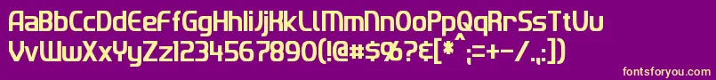 Шрифт ImakiCondensed – жёлтые шрифты на фиолетовом фоне