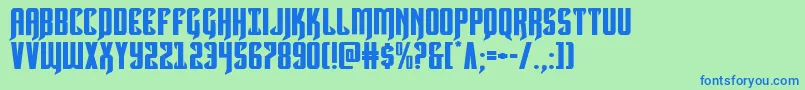 Hawkmoonexpand Font – Blue Fonts on Green Background