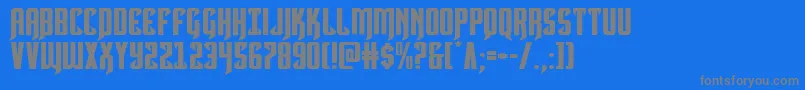 Hawkmoonexpand Font – Gray Fonts on Blue Background