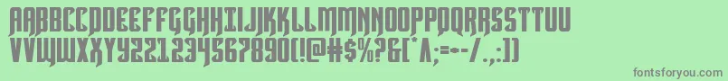 Hawkmoonexpand Font – Gray Fonts on Green Background