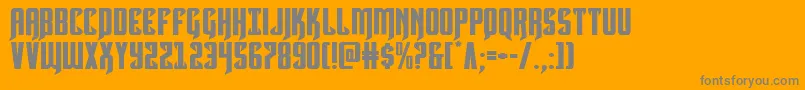 Hawkmoonexpand Font – Gray Fonts on Orange Background