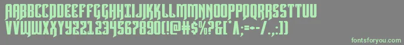 Hawkmoonexpand Font – Green Fonts on Gray Background