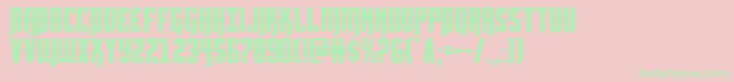 Hawkmoonexpand Font – Green Fonts on Pink Background