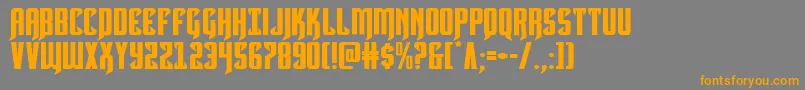 Hawkmoonexpand Font – Orange Fonts on Gray Background