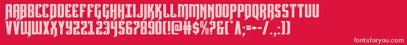 Hawkmoonexpand Font – Pink Fonts on Red Background