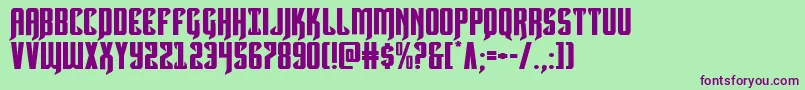 Hawkmoonexpand Font – Purple Fonts on Green Background