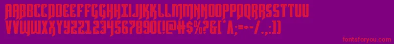 Hawkmoonexpand Font – Red Fonts on Purple Background