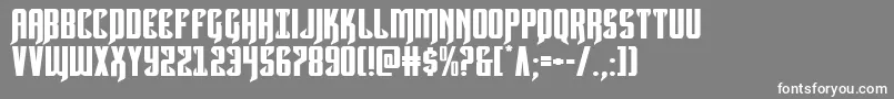 フォントHawkmoonexpand – 灰色の背景に白い文字