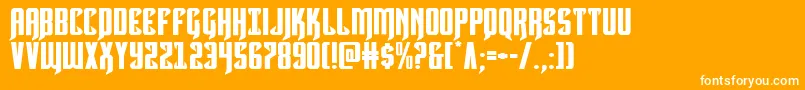 Hawkmoonexpand Font – White Fonts on Orange Background