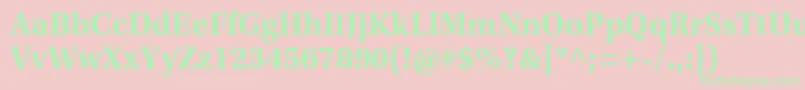 UtopiastdBold Font – Green Fonts on Pink Background