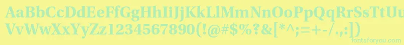 Шрифт UtopiastdBold – зелёные шрифты на жёлтом фоне