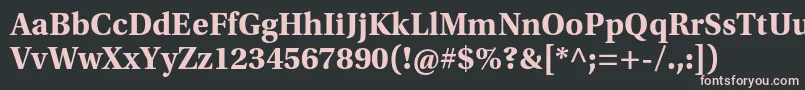 UtopiastdBold Font – Pink Fonts on Black Background