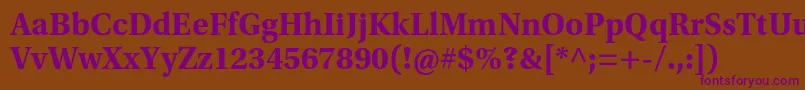 UtopiastdBold Font – Purple Fonts on Brown Background