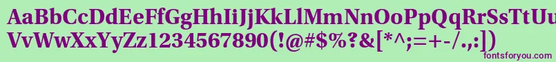 UtopiastdBold Font – Purple Fonts on Green Background