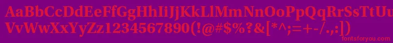 UtopiastdBold-Schriftart – Rote Schriften auf violettem Hintergrund