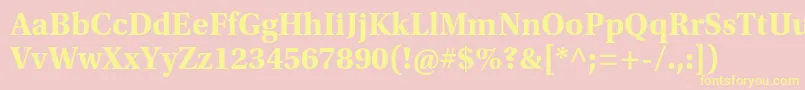 UtopiastdBold Font – Yellow Fonts on Pink Background