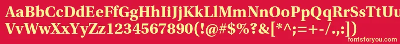 UtopiastdBold Font – Yellow Fonts on Red Background