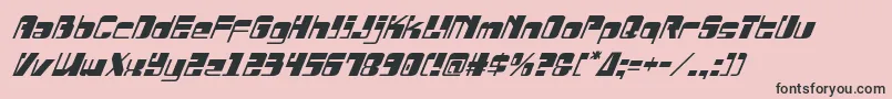 Шрифт Drosselmeyerital – чёрные шрифты на розовом фоне