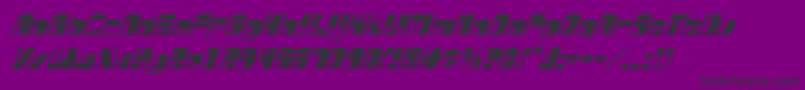 Fonte Drosselmeyerital – fontes pretas em um fundo violeta