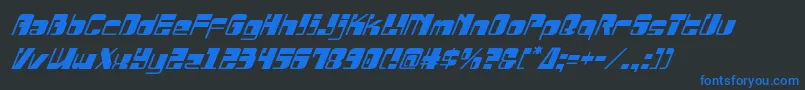 Drosselmeyerital Font – Blue Fonts on Black Background