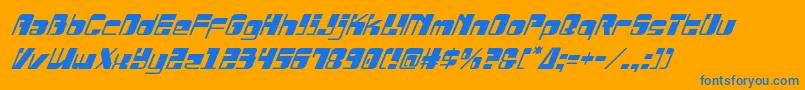 Drosselmeyerital Font – Blue Fonts on Orange Background
