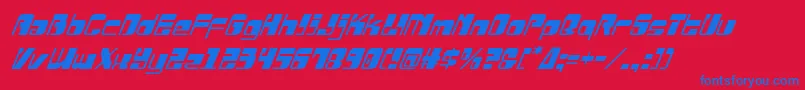 Drosselmeyerital-fontti – siniset fontit punaisella taustalla