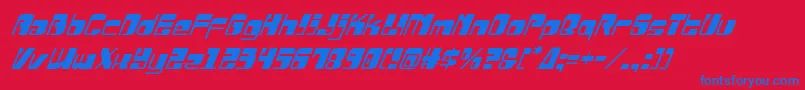 Drosselmeyerital Font – Blue Fonts on Red Background