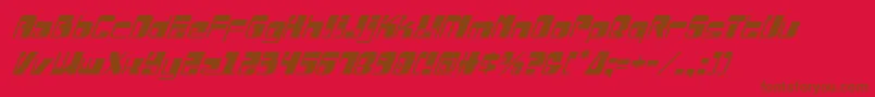 Drosselmeyerital Font – Brown Fonts on Red Background