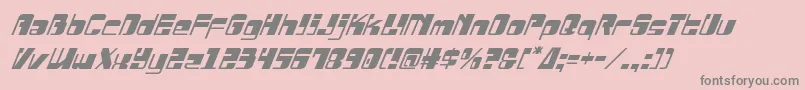 フォントDrosselmeyerital – ピンクの背景に灰色の文字