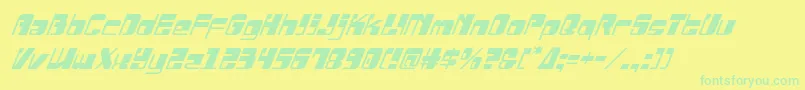 Drosselmeyerital Font – Green Fonts on Yellow Background