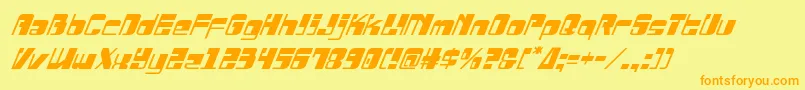 Drosselmeyerital Font – Orange Fonts on Yellow Background