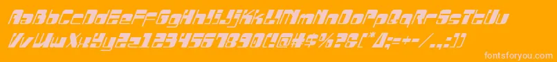 Drosselmeyerital Font – Pink Fonts on Orange Background