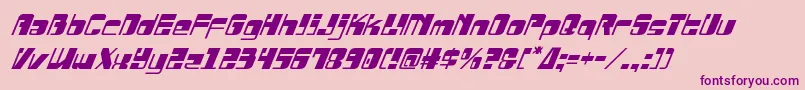 フォントDrosselmeyerital – ピンクの背景に紫のフォント
