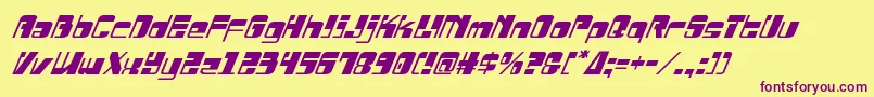 Drosselmeyerital Font – Purple Fonts on Yellow Background