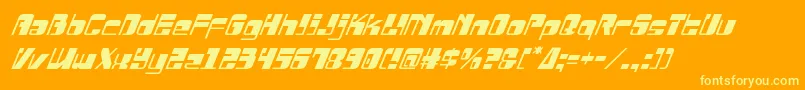 Drosselmeyerital Font – Yellow Fonts on Orange Background