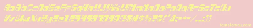 Drosselmeyerital-fontti – keltaiset fontit vaaleanpunaisella taustalla