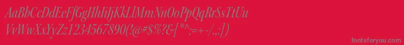 KeplerstdCnitdisp Font – Gray Fonts on Red Background