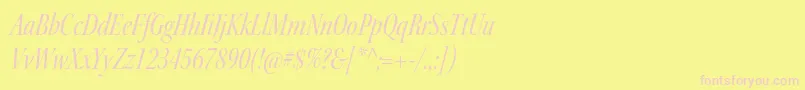 KeplerstdCnitdisp Font – Pink Fonts on Yellow Background