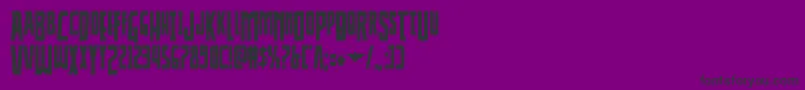 フォントThunderhawkdropcond – 紫の背景に黒い文字