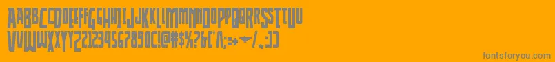 フォントThunderhawkdropcond – オレンジの背景に灰色の文字